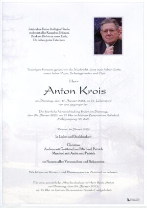 Portrait von Anton Krois